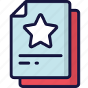document, documentation, favourite, files, note, star
