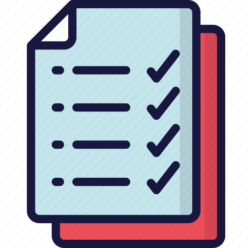 Checklist, documentation, files, note, tick icon - Download on Iconfinder
