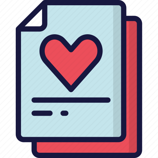 Document, documentation, files, heart, liked, note icon - Download on Iconfinder