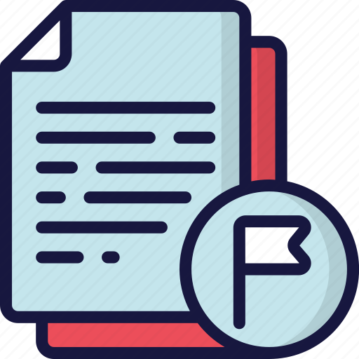 Document, documentation, files, flagged, important, note icon - Download on Iconfinder