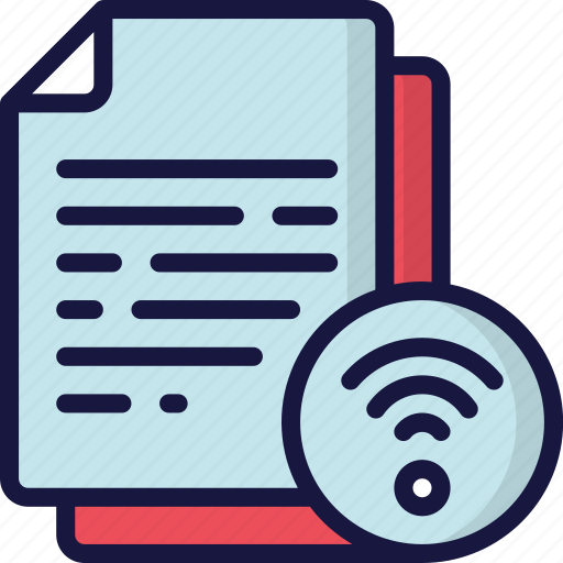Document, documentation, files, internet, note, wifi icon - Download on Iconfinder