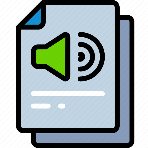 Audio, document, documentation, files, note, sound icon - Download on Iconfinder