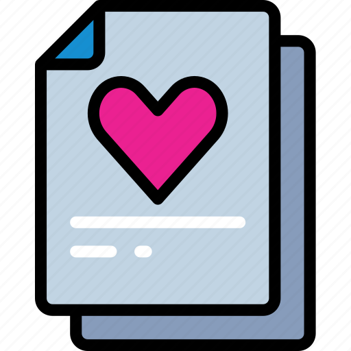 Document, documentation, files, heart, liked, note icon - Download on Iconfinder