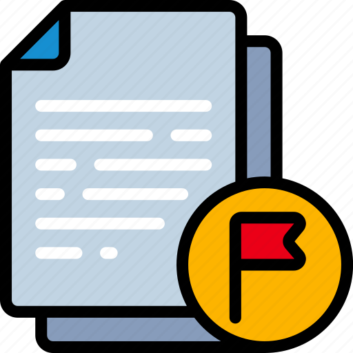 Document, documentation, files, flagged, important, note icon - Download on Iconfinder
