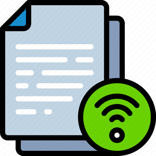 Document, documentation, files, internet, note, wifi icon - Download on Iconfinder