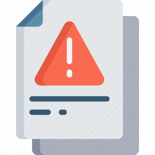 Document, documentation, error, files, note, warning icon - Download on Iconfinder