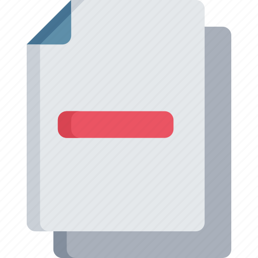 Delete, document, documentation, files, minus, note icon - Download on Iconfinder