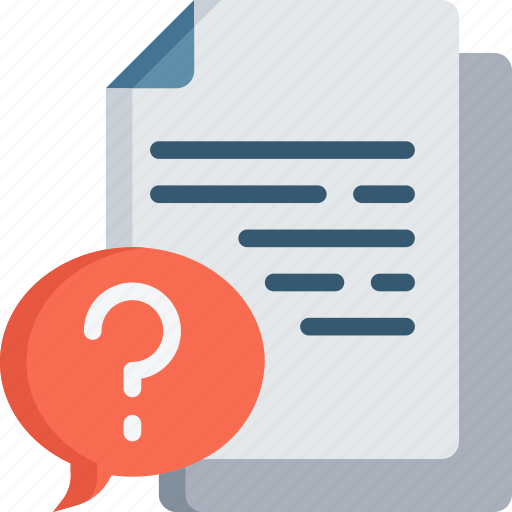 Document, documentation, faq, files, note, question icon - Download on Iconfinder