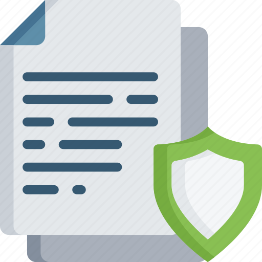 Document, documentation, files, note, secure, shield icon - Download on Iconfinder