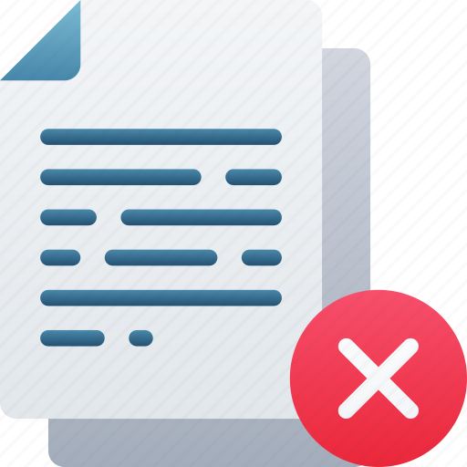 Cross, document, documentation, files, incorrect, note icon - Download on Iconfinder