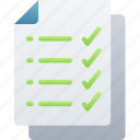 checklist, documentation, files, note, tick