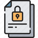document, documentation, files, locked, note, secure