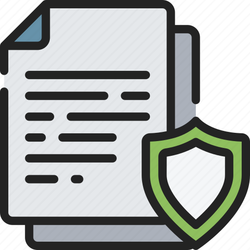 Document, documentation, files, note, secure, shield icon - Download on Iconfinder