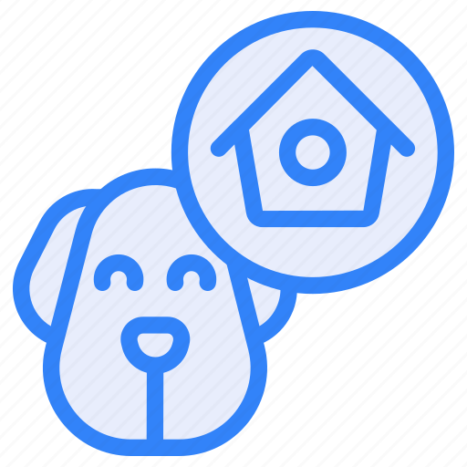 Home, shelter, puppy, face, house, dog, animal icon - Download on Iconfinder