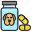 medicine, tablets, capsule, tablet, drugs, pills, dog, animal, mammal, pet 