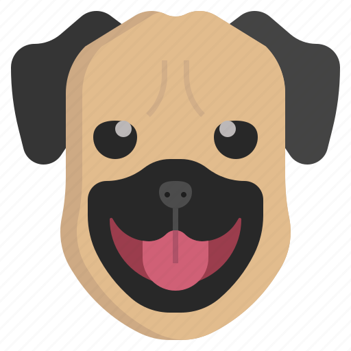 Pug, pedigree, breed, canine, mammal, dog icon - Download on Iconfinder