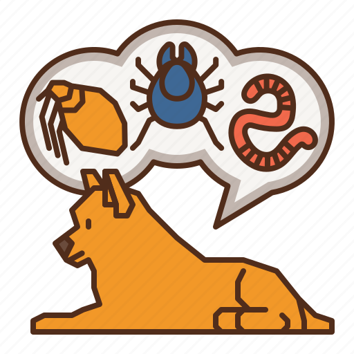 Dog, fleas, ticks, worms, bugs, infection, parasites icon - Download on Iconfinder