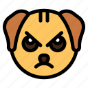 angry, dog, animal, wildlife, emoji