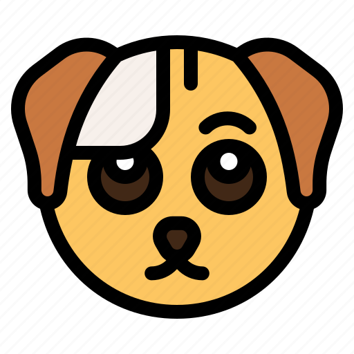 Scared, dog, animal, wildlife, emoji icon - Download on Iconfinder