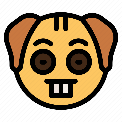 Intelligent, dog, animal, wildlife, emoji icon - Download on Iconfinder