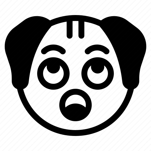 Yawn, dog, animal, wildlife, emoji icon - Download on Iconfinder