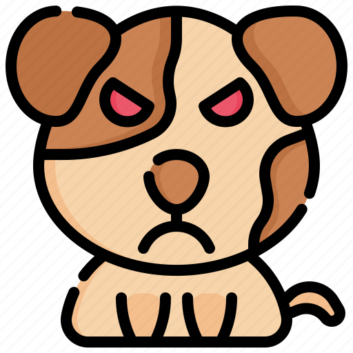 Angry, dog, feelings, emotion, animal icon - Download on Iconfinder