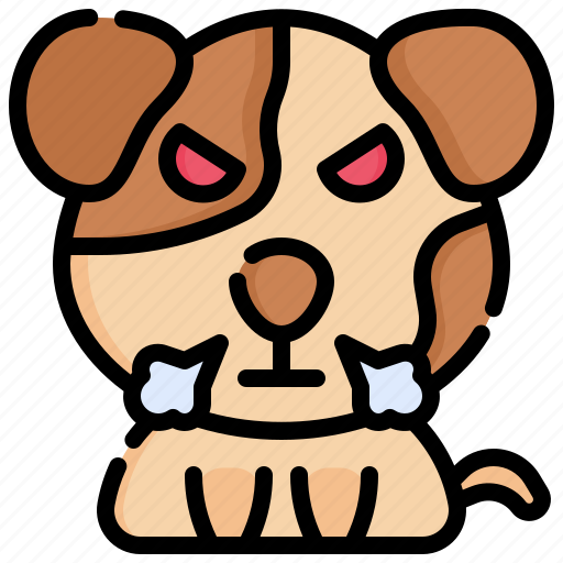 Angry, feelings, dog, emotion, animal, face icon - Download on Iconfinder
