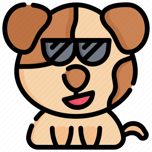 Cool, dog, feelings, emotion, animal icon - Download on Iconfinder