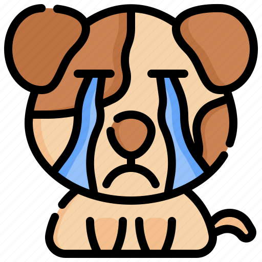 Cry, feelings, dog, emotion, animal icon - Download on Iconfinder