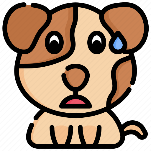 Sweat, dog, feelings, emotion, animal icon - Download on Iconfinder