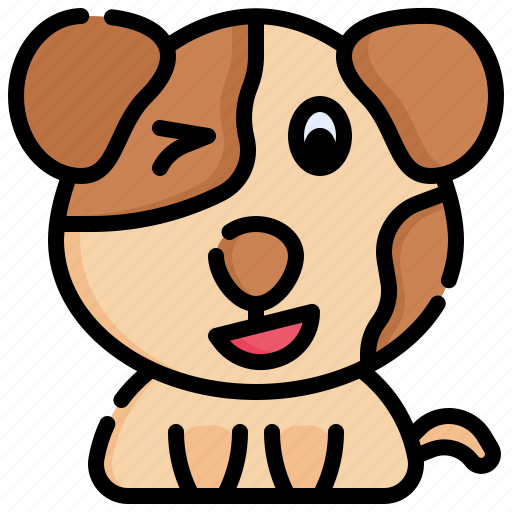 Wink, dog, feelings, emotion, animal icon - Download on Iconfinder