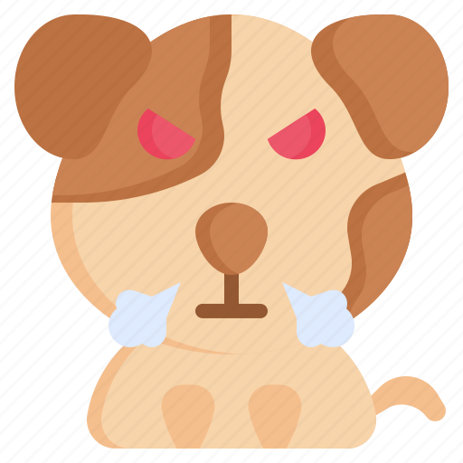 Angry, feelings, dog, emotion, animal, face icon - Download on Iconfinder