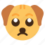 sad, dog, animal, wildlife, emoji 