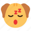 sleeping, dog, animal, wildlife, emoji 