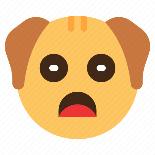 Nervous, dog, animal, wildlife, emoji icon - Download on Iconfinder