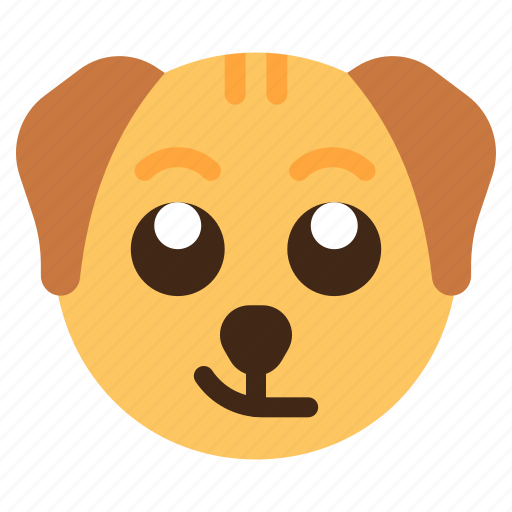 Smirk, dog, animal, wildlife, emoji icon - Download on Iconfinder