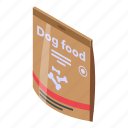 dog, food, bag, isometric