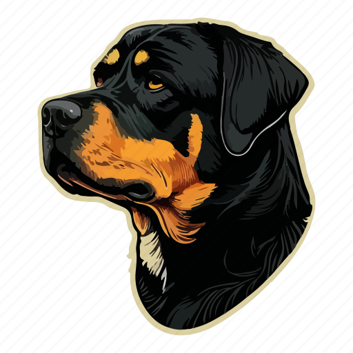 Dog, pet, animal, puppy, breed, rottweiler, avatar icon - Download on Iconfinder