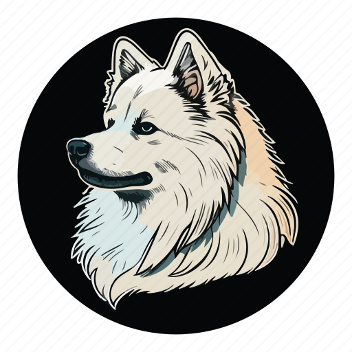 Dog, pet, puppy, breed, animal, samoyed, laika icon - Download on Iconfinder