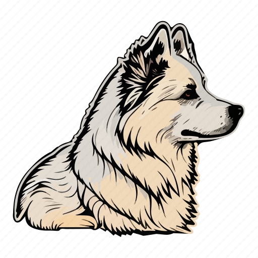 Dog, pet, animal, puppy, breed, samoyed, laika icon - Download on Iconfinder