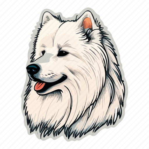 Dog, pet, animal, puppy, breed, samoyed, laika icon - Download on Iconfinder