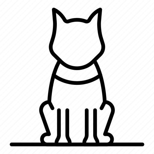 Animal, canine, dog, pet, puppy, silhouette, sit icon - Download on Iconfinder