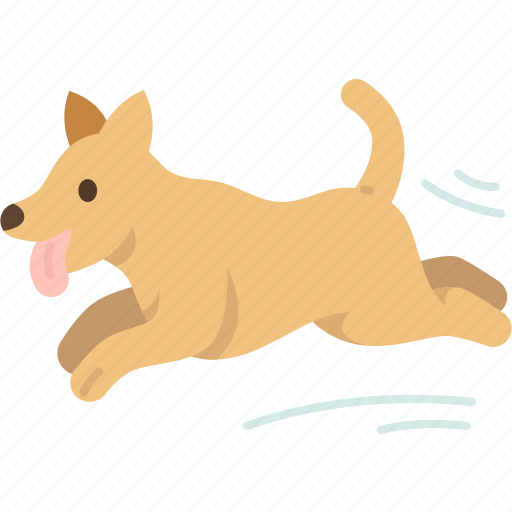 Dog, running, pet, happy, fun icon - Download on Iconfinder