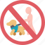 dog, walking, prohibition, rule, zone 