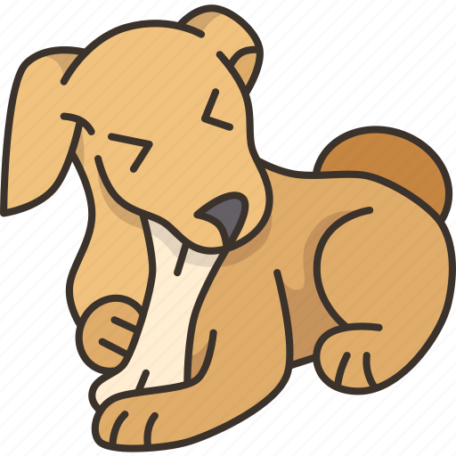 Dog, biting, bone, chew, play icon - Download on Iconfinder