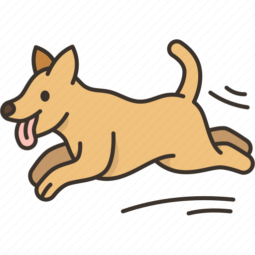 Dog, running, pet, happy, fun icon - Download on Iconfinder