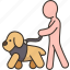 dog, walking, leash, pet, outdoor 
