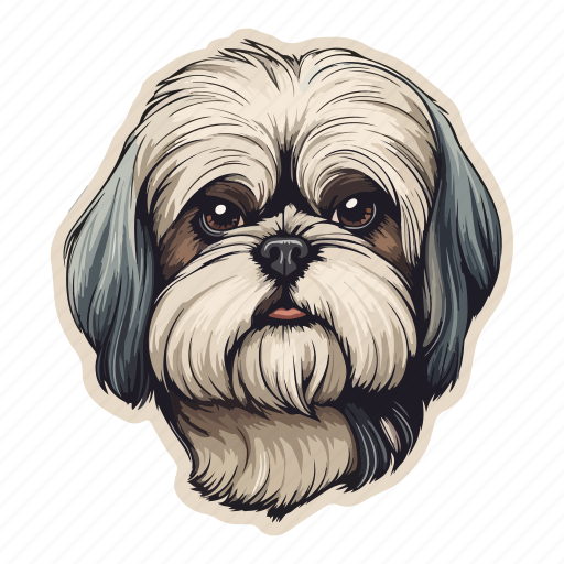 Dog, pet, puppy, animal, breed, shih tzu, cute icon - Download on Iconfinder