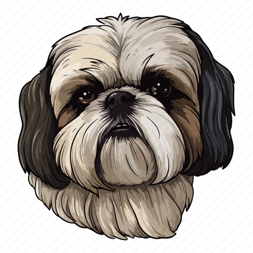 Dog, pet, puppy, animal, breed, shih tzu, cute icon - Download on Iconfinder