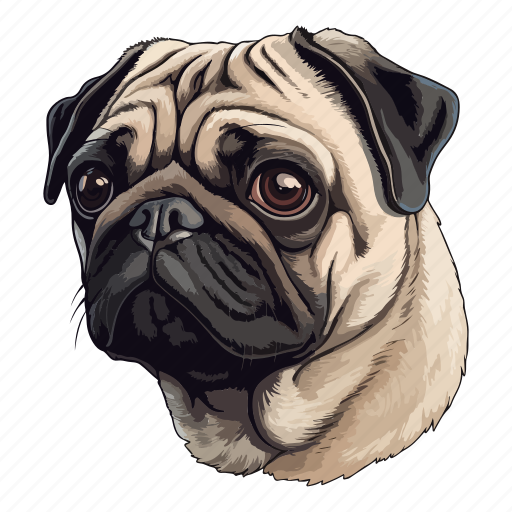 Dog, pet, puppy, animal, breed, pug, cute icon - Download on Iconfinder